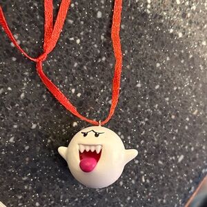 Nintendo Boo Ghost Super Mario Bros Ornament  - White and Red